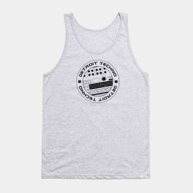 909 Drum Machine Circle: Detroit Techno Tank Top by Atomic Malibu